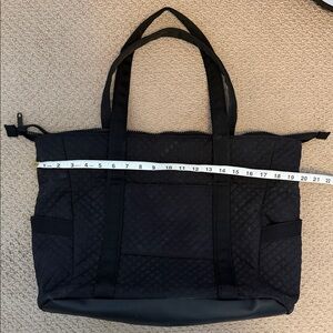Bagsmart Black Quilted Tote Bag